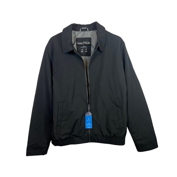 Men’s Water & Wind Resistant Lightweight Full-Zip Jacket - Black, Large - Picture 3 of 5